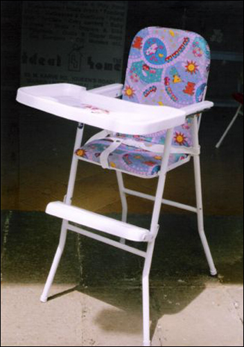 low level wooden feeding chair