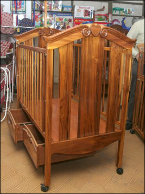 teak wood crib