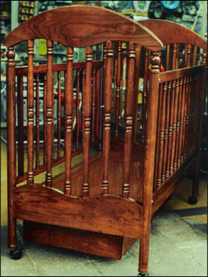 teak wood crib